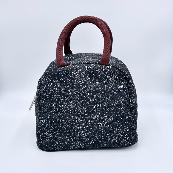 NEW Baloray Speckled Black White Handled Unisex Insulated Lunch Bag - Picture 4 of 11